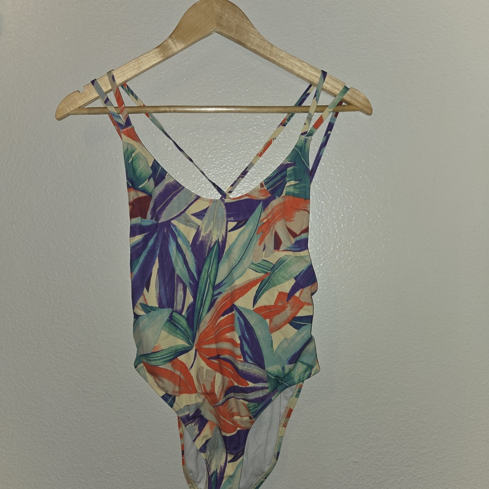 Tropical Print One Piece Swimsuit